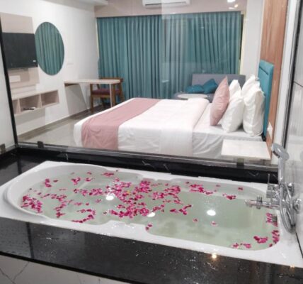 Hotel The Vital in Surat with Romantic Bathtub in Room
