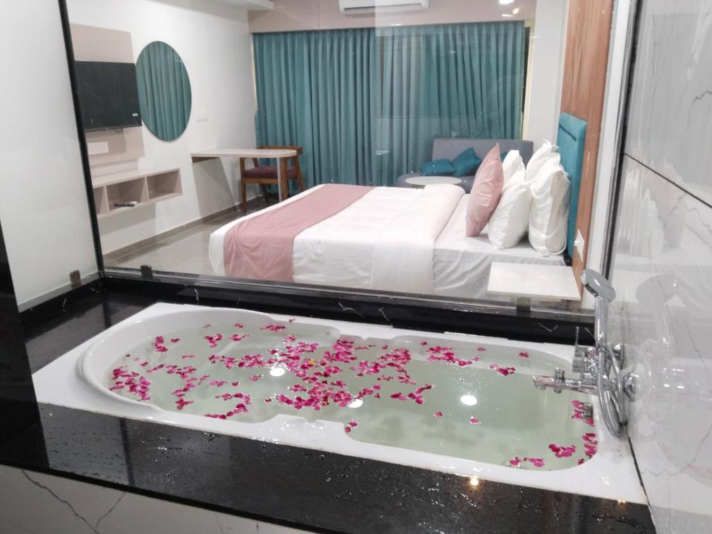 Hotel The Vital in Surat with Romantic Bathtub in Room